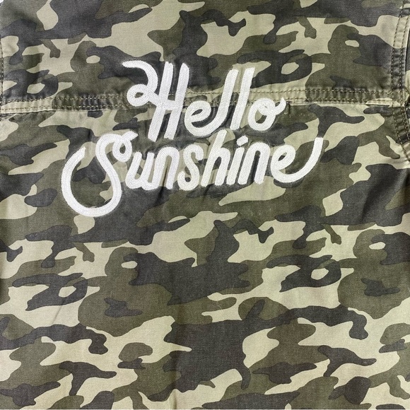 Gymboree Girls Military Jacket Camo Olive Embroidered Girlhoodcore Size 5/6 EUC - Picture 4 of 10